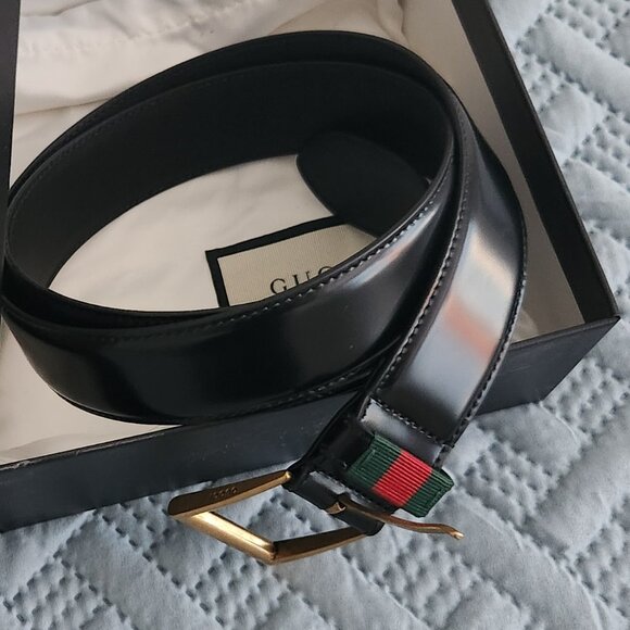 MENS GUCCI BELT GUCCI SIZE  95-38 BLACK - Picture 1 of 12